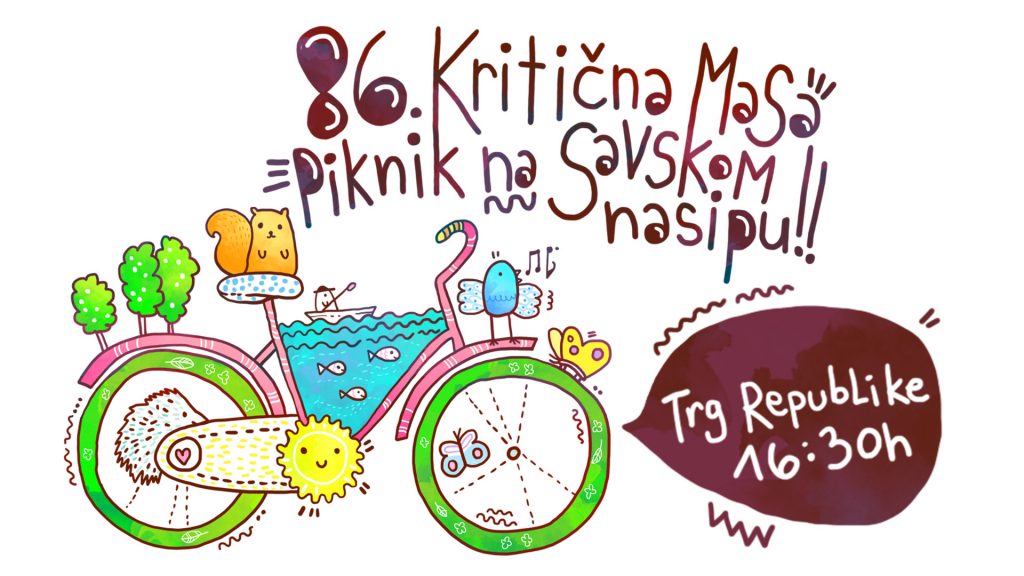 Kritična masa bicikl Beograd coomuting protest